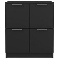 vidaXL Sideboards 2 Stk. Schwarz 60x30x70 cm Holzwerkstoff