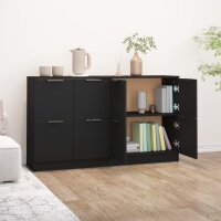 vidaXL Sideboards 2 Stk. Schwarz 60x30x70 cm Holzwerkstoff