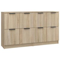 vidaXL Sideboards 2 Stk. Sonoma Eiche 60x30x70 cm Holzwerkstoff