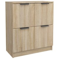 vidaXL Sideboards 2 Stk. Sonoma Eiche 60x30x70 cm Holzwerkstoff