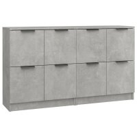 vidaXL Sideboards 2 Stk Betongrau 60x30x70 cm Holzwerkstoff