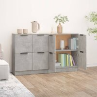 vidaXL Sideboards 2 Stk Betongrau 60x30x70 cm Holzwerkstoff