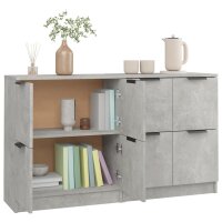 vidaXL Sideboards 2 Stk Betongrau 60x30x70 cm Holzwerkstoff