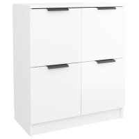 vidaXL Sideboards 2 Stk. Hochglanz-Wei&szlig; 60x30x70 cm Holzwerkstoff