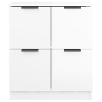 vidaXL Sideboards 2 Stk. Hochglanz-Wei&szlig; 60x30x70 cm Holzwerkstoff