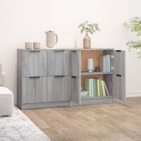 vidaXL Sideboards 2 Stk. Grau Sonoma 60x30x70 cm Holzwerkstoff