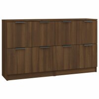 vidaXL Sideboards 2 Stk. Braun Eichen-Optik 60x30x70 cm Holzwerkstoff