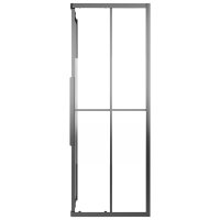 vidaXL Duschkabine Halbmatt ESG 80x70x180 cm Schwarz