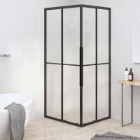 vidaXL Duschkabine Matt ESG 80x70x180 cm Schwarz