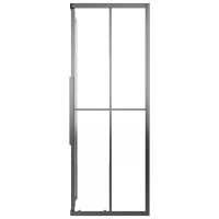 vidaXL Duschkabine Matt ESG 90x70x180 cm Schwarz