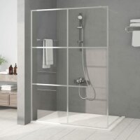 vidaXL Duschwand f&uuml;r Begehbare Dusche Silbern 140x195 cm ESG-Klarglas