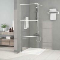 vidaXL Duschwand f&uuml;r Begehbare Dusche Wei&szlig; 80x195 cm ESG-Klarglas