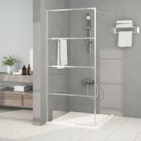 vidaXL Duschwand f&uuml;r Begehbare Dusche Silbern 90x195cm ESG-Klarglas