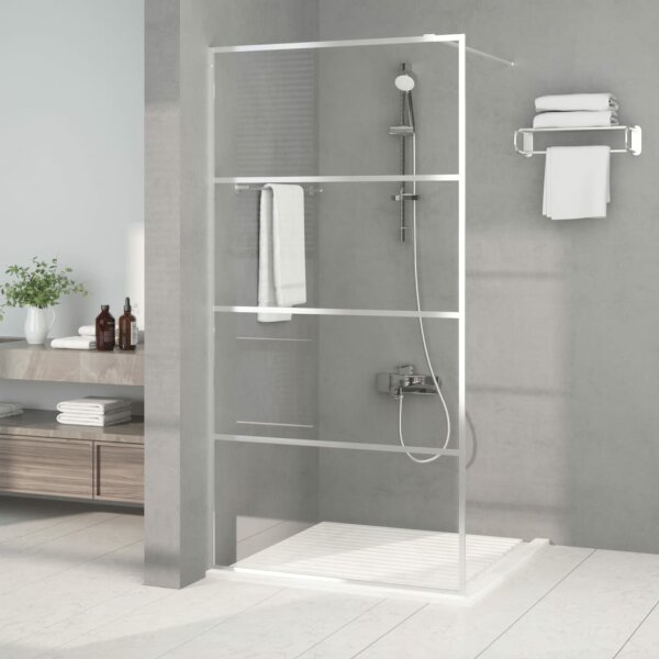 vidaXL Duschwand f&uuml;r Begehbare Dusche Silbern 100x195 cm ESG-Klarglas