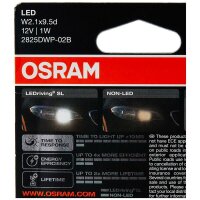 Autogl&uuml;hbirne Osram OS2825DWP-02B 0,8 W 6000K W5W