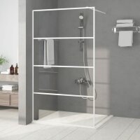 vidaXL Duschwand f&uuml;r Begehbare Dusche Wei&szlig; 115x195 cm ESG-Klarglas