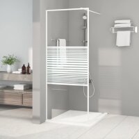 vidaXL Duschwand f&uuml;r Begehbare Dusche Wei&szlig; 80x195 cm ESG-Klarglas