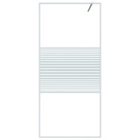 vidaXL Duschwand für Begehbare Dusche Weiß 90x195 cm ESG-Klarglas