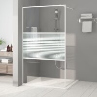 vidaXL Duschwand f&uuml;r Begehbare Dusche Wei&szlig; 115x195 cm ESG-Klarglas