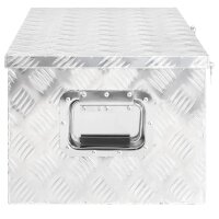 vidaXL Aufbewahrungsbox Silbern 80x39x30 cm Aluminium