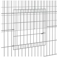 vidaXL Kaninchenk&auml;fig 2 Paneele 220x110x55 cm Verzinktes Eisen