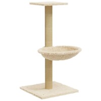 vidaXL Kratzbaum mit Sisal-Kratzsäule Creme 74 cm