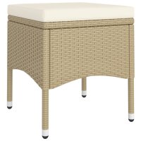 vidaXL 5-tlg. Garten-Essgruppe Poly Rattan Beige