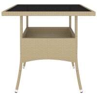 vidaXL 5-tlg. Garten-Essgruppe Poly Rattan Beige