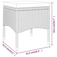 vidaXL 9-tlg. Garten-Essgruppe Poly Rattan Braun