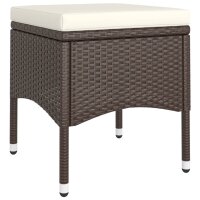 vidaXL 9-tlg. Garten-Essgruppe Poly Rattan Braun