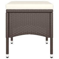 vidaXL 9-tlg. Garten-Essgruppe Poly Rattan Braun
