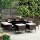 vidaXL 9-tlg. Garten-Essgruppe Poly Rattan Braun