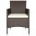 vidaXL 9-tlg. Garten-Essgruppe Poly Rattan Braun