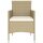 vidaXL 5-tlg. Garten-Bistro-Set Poly Rattan und Hartglas Beige