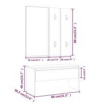 vidaXL Flurm&ouml;bel-Set Wei&szlig; Holzwerkstoff