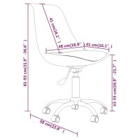 vidaXL Esszimmerst&uuml;hle 4 Stk. Drehbar Hellgrau Stoff