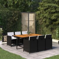 vidaXL 7-tlg. Garten-Essgruppe mit Kissen Poly Rattan...