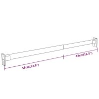 vidaXL Teleskop-Kleiderstangen 4 Stk. Silbern 58-100 cm