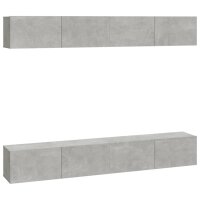 vidaXL TV-Wandschränke 4 Stk. Betongrau 100x30x30 cm