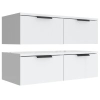 vidaXL Wandschränke 2 Stk. Weiß 68x30x20 cm...