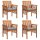 vidaXL Garten-Esszimmerstühle mit Kissen 4 Stk. Massivholz Akazie