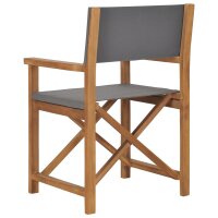 vidaXL Regiest&uuml;hle 2 Stk. Massivholz Teak Grau