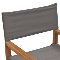 vidaXL Regiest&uuml;hle 2 Stk. Massivholz Teak Grau