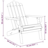 vidaXL Adirondack-Gartenst&uuml;hle mit Fu&szlig;teilen 2 Stk. Massivholz Akazie