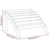 vidaXL Adirondack-Gartenst&uuml;hle mit Fu&szlig;teilen 2 Stk. Massivholz Akazie