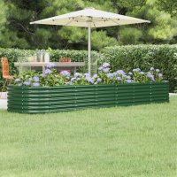 vidaXL Hochbeet Pulverbeschichteter Stahl 296x80x36 cm...