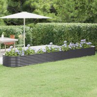 WOWONA Hochbeet Pulverbeschichteter Stahl 440x80x36 cm...