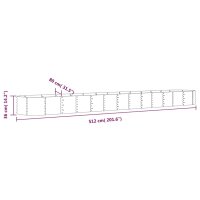 vidaXL Hochbeet Pulverbeschichteter Stahl 512x80x36 cm Silbern