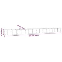 vidaXL Hochbeet Pulverbeschichteter Stahl 620x80x36 cm Braun