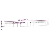 vidaXL Hochbeet Pulverbeschichteter Stahl 523x140x36 cm Grau